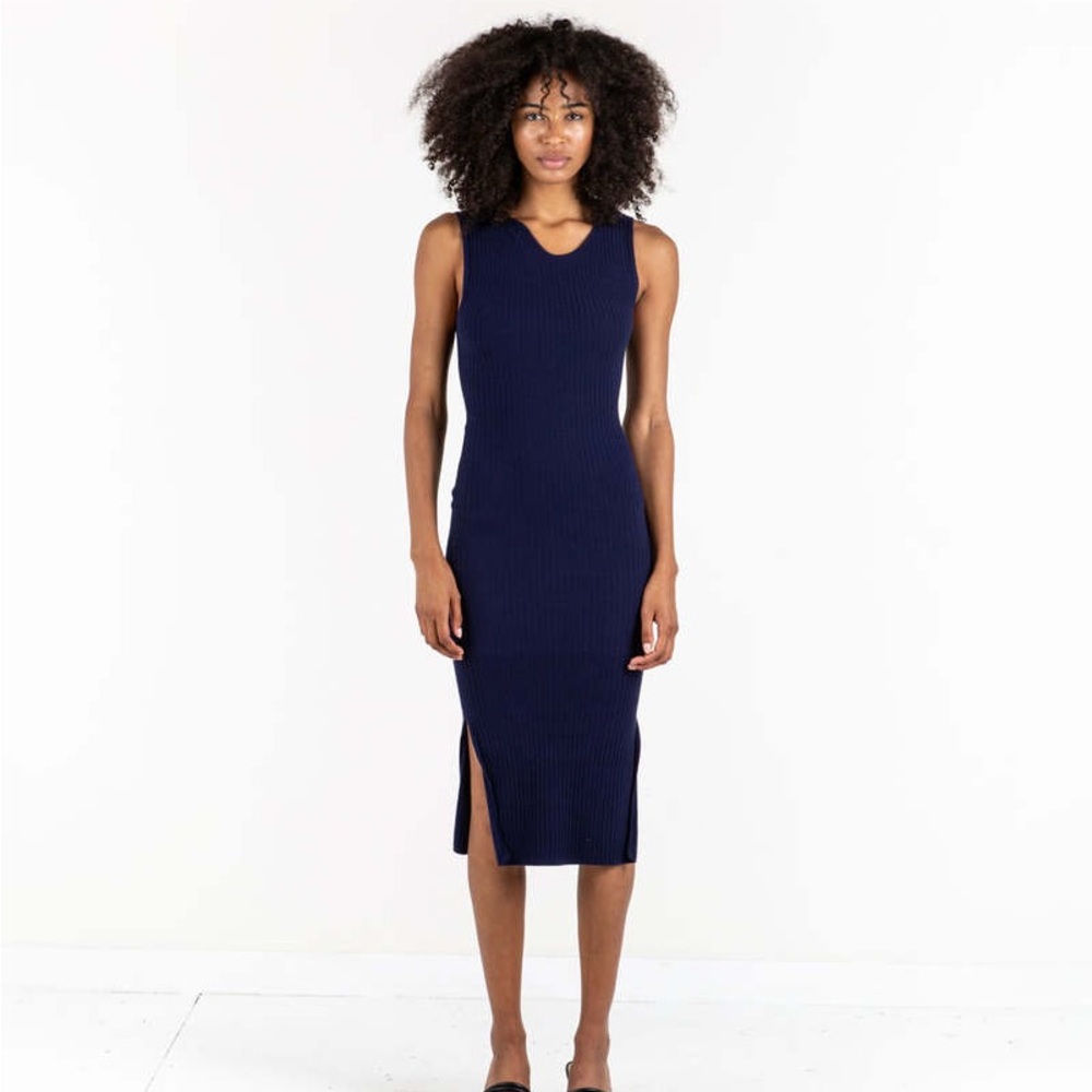 Just Female Navy Elegant Sl dress